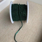 1 Yard SS6 Emerald Colourful Metal Chain Rhinestone Banding